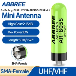 ABBREE AR-805S Mini Antena SMA UHF VHF para Baofeng UV-5R Ham Radio