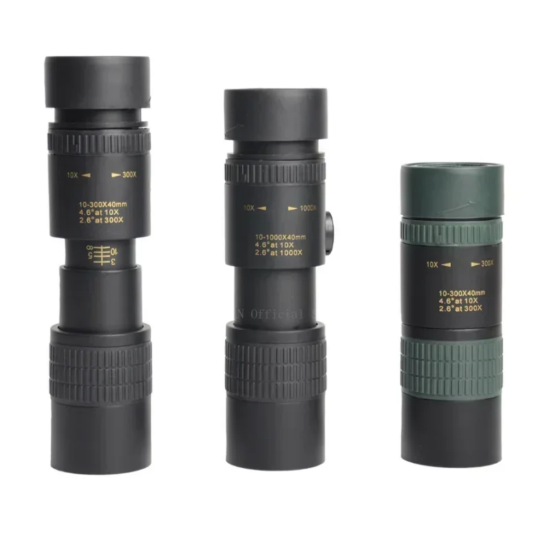 Telescopio Monocular profesional de largo alcance para caza y acampada, binoculares potentes portátiles HD 4K con Zoom 10-300x40, BAK4-Prisms - imagen 3