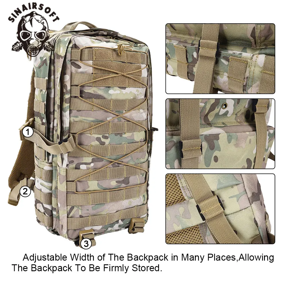 Mochila táctica multifuncional para deportes al aire libre, 30L, duradera, resistente al desgarro, impermeable, Material Oxford 600D, mochila para acampar - imagen 5