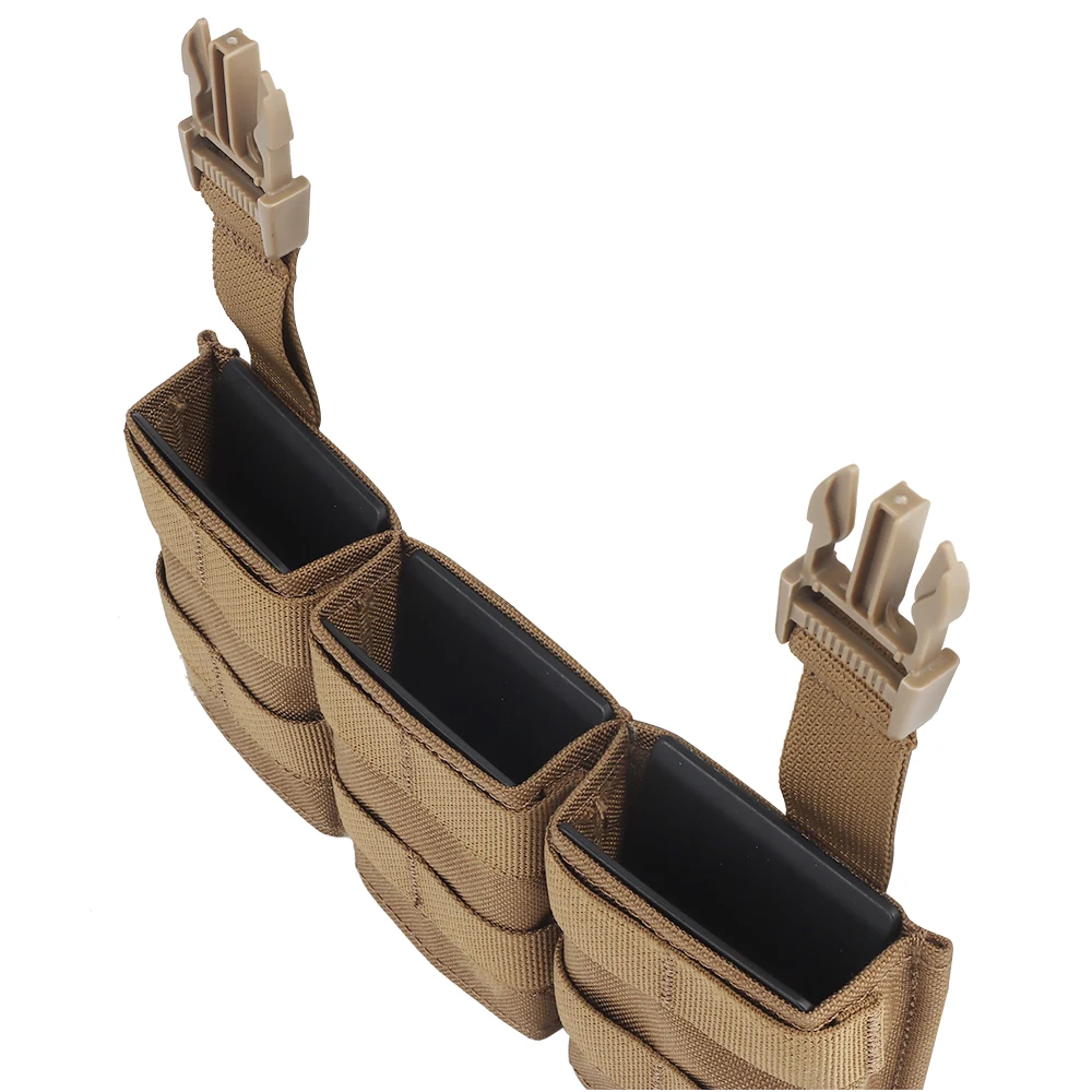 Bolsa táctica Molle de 5,56/7,62mm, Panel frontal, chaleco militar, bolsa para Rifle Mag para M4, AR15, AK47, M16, accesorios de caza - imagen 5