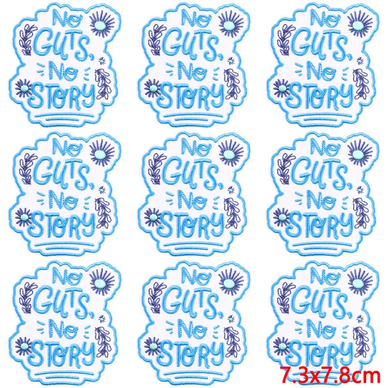 Parche de letras de dibujos animados para ropa, parches bordados, parches termoadhesivos para ropa, Parche de bucle de gancho para ropa, 10 unidades por lote - imagen 4