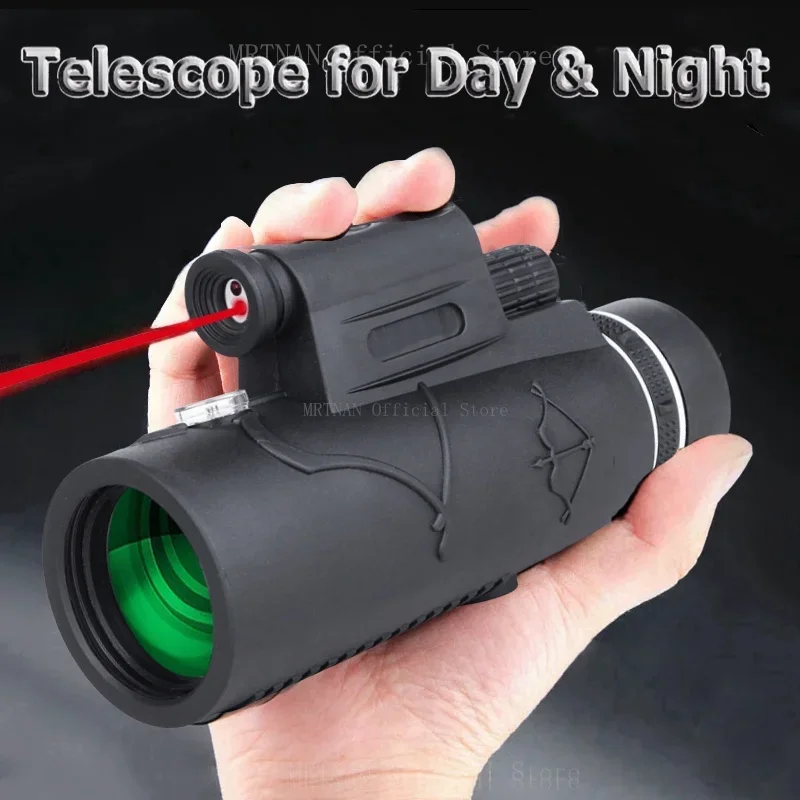 Binoculares potentes HD con Zoom militar, telescopio profesional portátil de largo alcance, Monocular de baja visión nocturna para caza, 50x60 - imagen 3