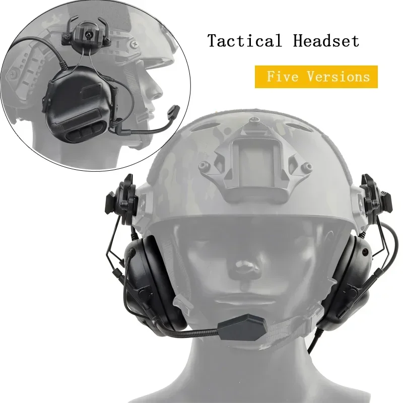 Auriculares tácticos con cancelación de ruido tipo casco táctico, accesorios de comunicación, protección auditiva, auriculares - imagen 2