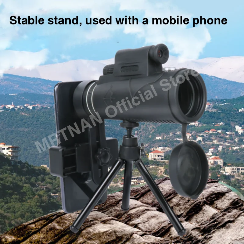 Binoculares potentes HD con Zoom militar, telescopio profesional portátil de largo alcance, Monocular de baja visión nocturna para caza, 50x60