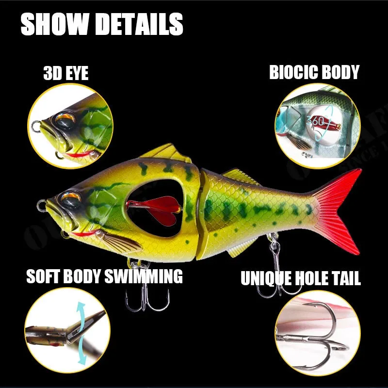 Señuelos de Pesca de 23G y 113Mm, cebos artificiales, hélice de hundimiento duro, Spinner de vibración, Wobbler, anzuelos Crankbait - imagen 5