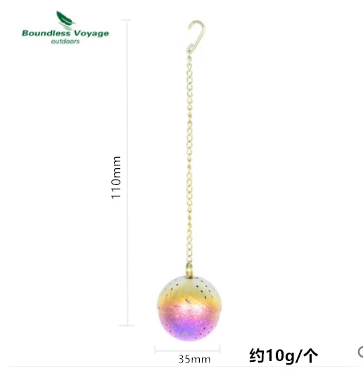 Filtro de té de titanio puro, taza de té, filtro de té, camping al aire libre, viaje, juego de té portátil, Bola de filtro ultraligera - imagen 5