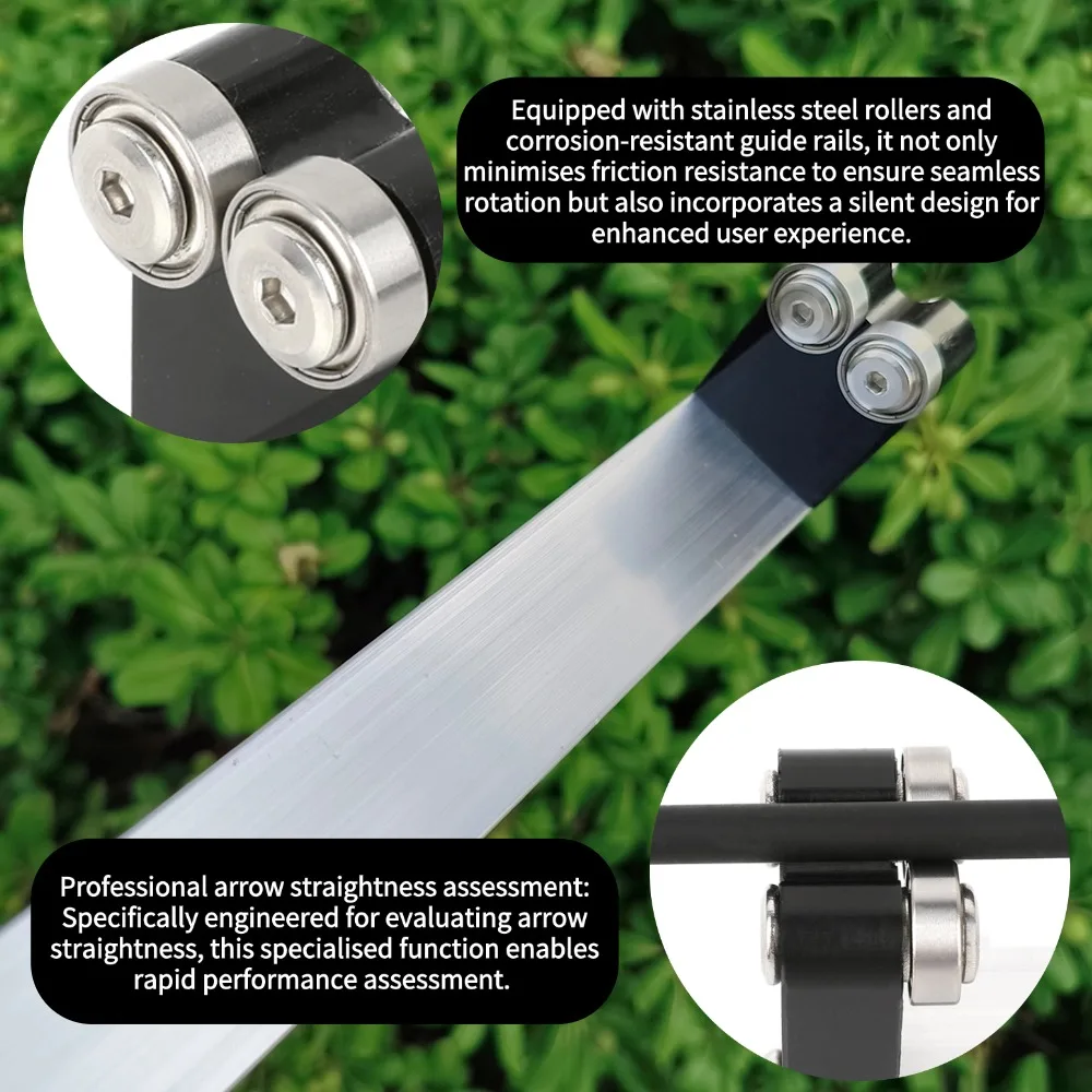 Herramienta de medición de rectitud de flecha de tiro con arco, probador de flecha de aleación de aluminio, Selector de flecha, accesorio de tiro con arco de caza, 1 ud. - imagen 3