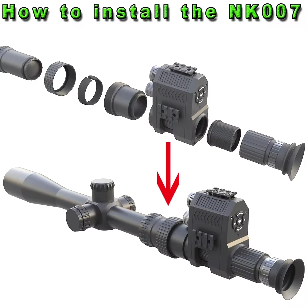 Megaorei NK007plus monocular visión nocturna 1080P zoom 4x - imagen 2