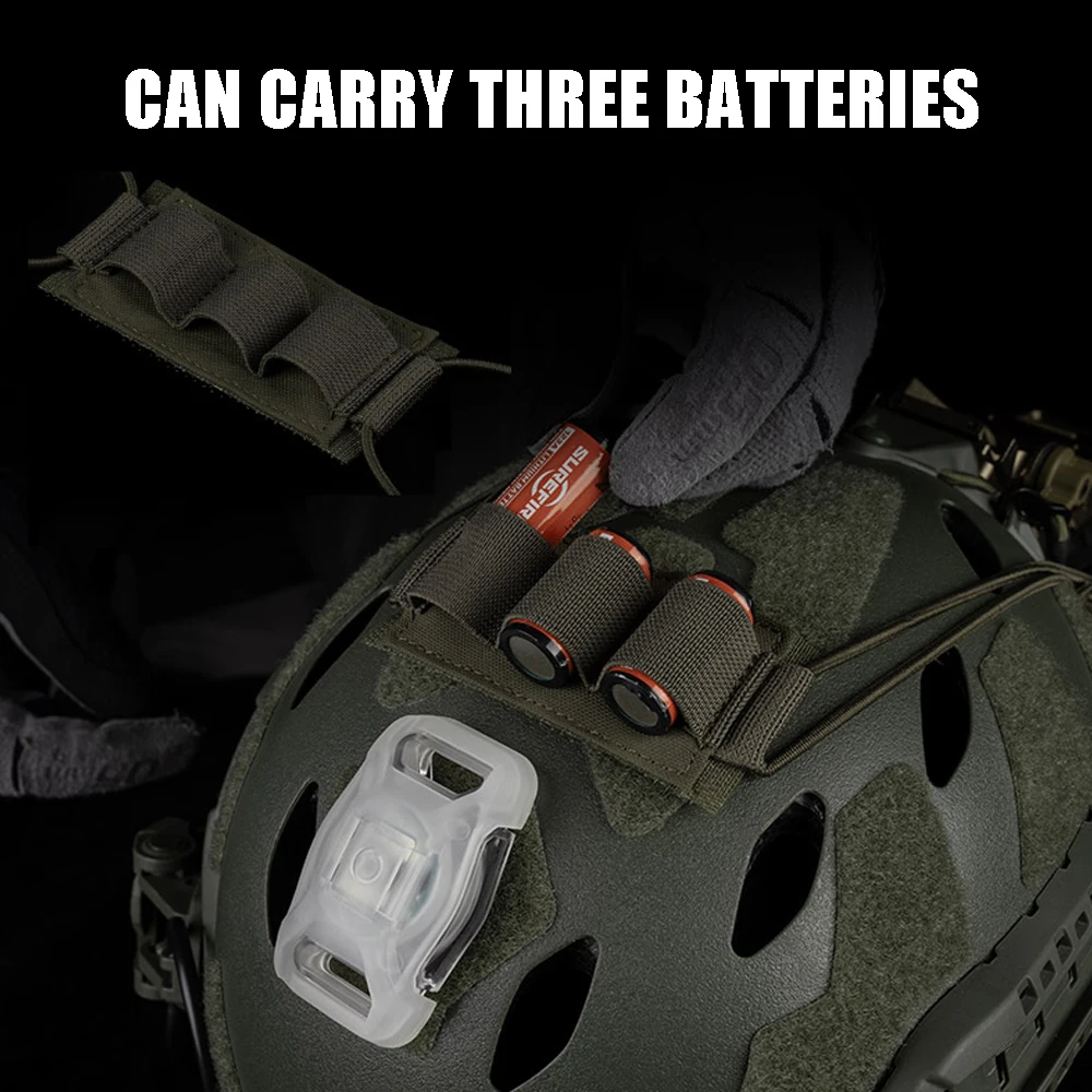 Tactische helmen NVG-sleutelkoorden met batterijopslaghouder Kabelorganizer met 3 elastische lussen Opslag van tactische helmuitrusting - imagen 4