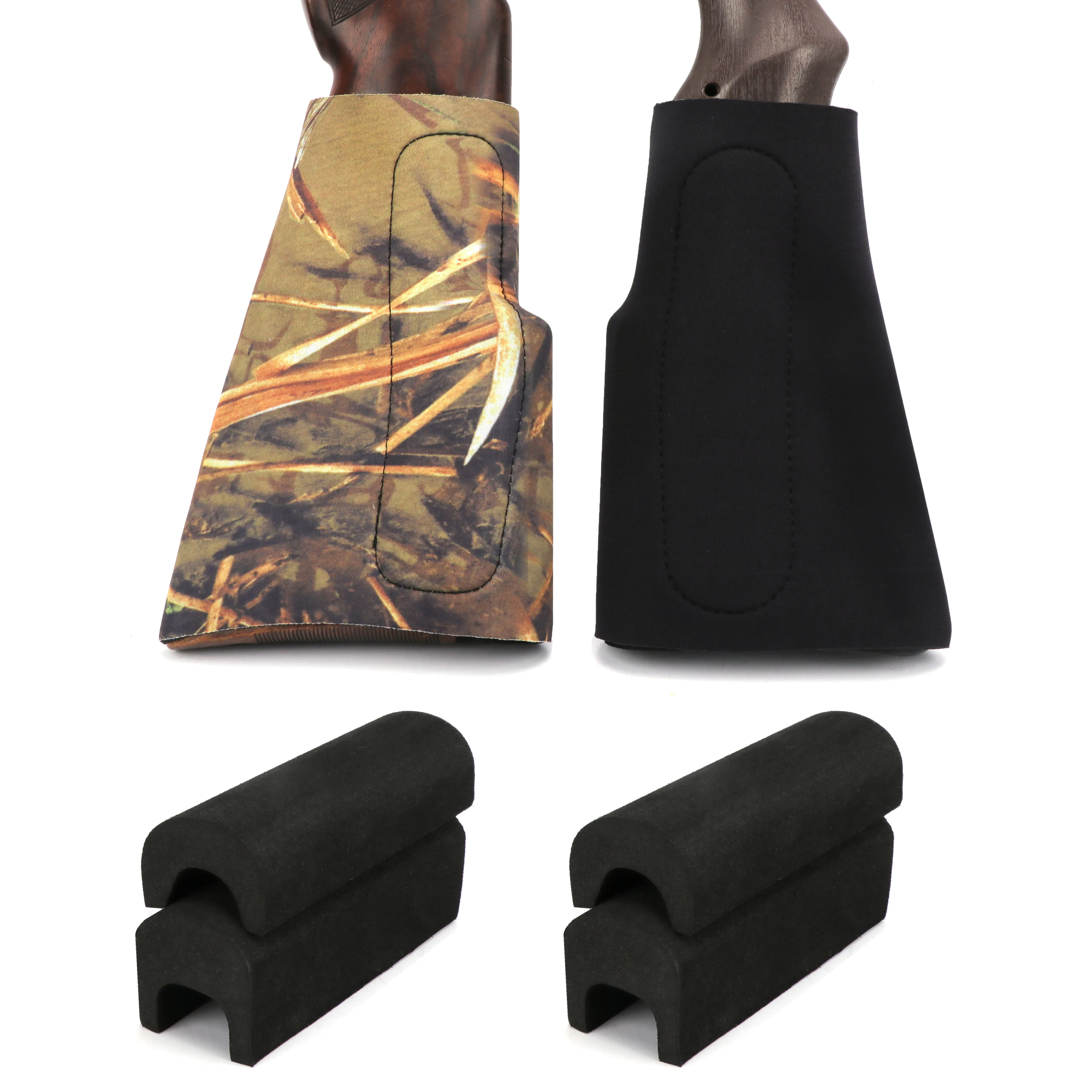 Tourbon cubierta antideslizante neopreno culata rifle camuflaje negro - imagen 2