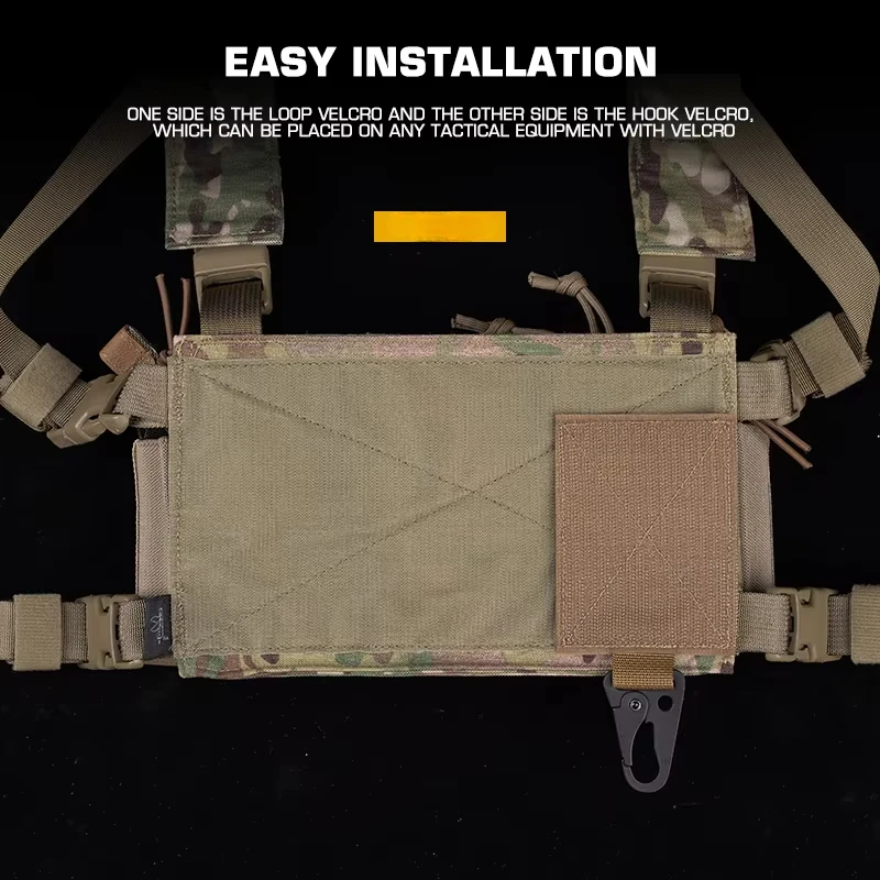 Gancho táctico multiusos de Velcr, organizador de almacenamiento de fijación MK3, soporte de placa de aparejo de pecho de lucha, accesorios para chaleco de caza Airsoft - imagen 5