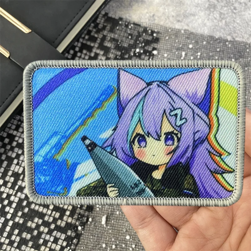 Parche con insignia de moral de Chica de Anime con letra Z, parches militares tácticos de 120 segundos, brazalete con gancho y bucle, accesorios para mochila, pegatinas