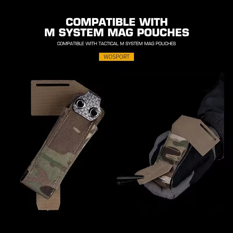 WOSPORT MOLLE Mag Pouch Diagonal Magic Fastener Correa izquierda para cinturón y bolsas Mag - imagen 5