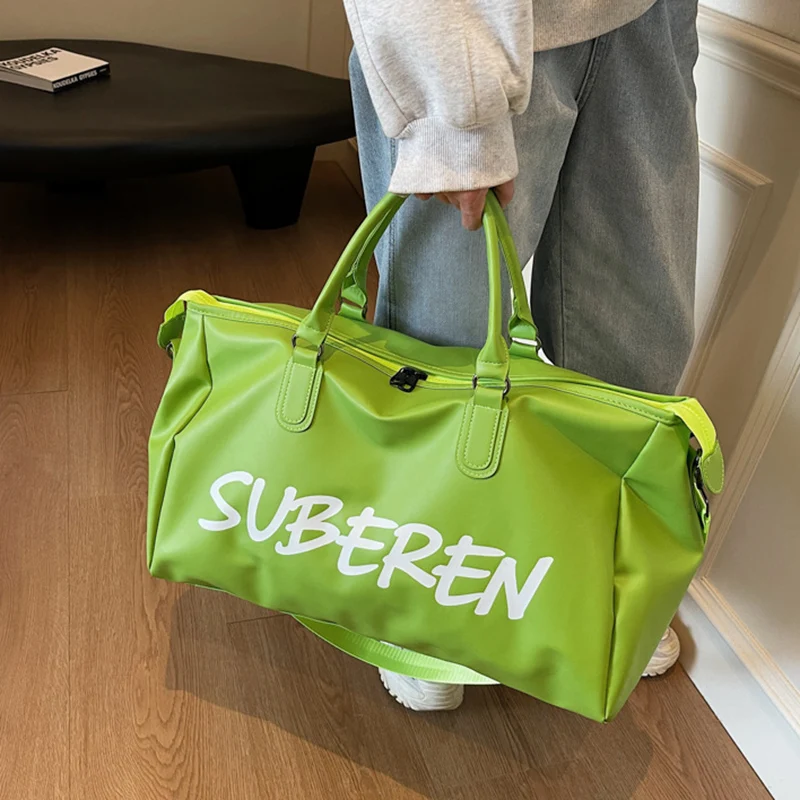 Bolsa de mano para gimnasio, Fitness, Yoga, bolsas de lona deportivas, equipaje de viaje de PU, bolso para acampar al aire libre, escalada, mochila escolar grande de mano para fin de semana - imagen 3