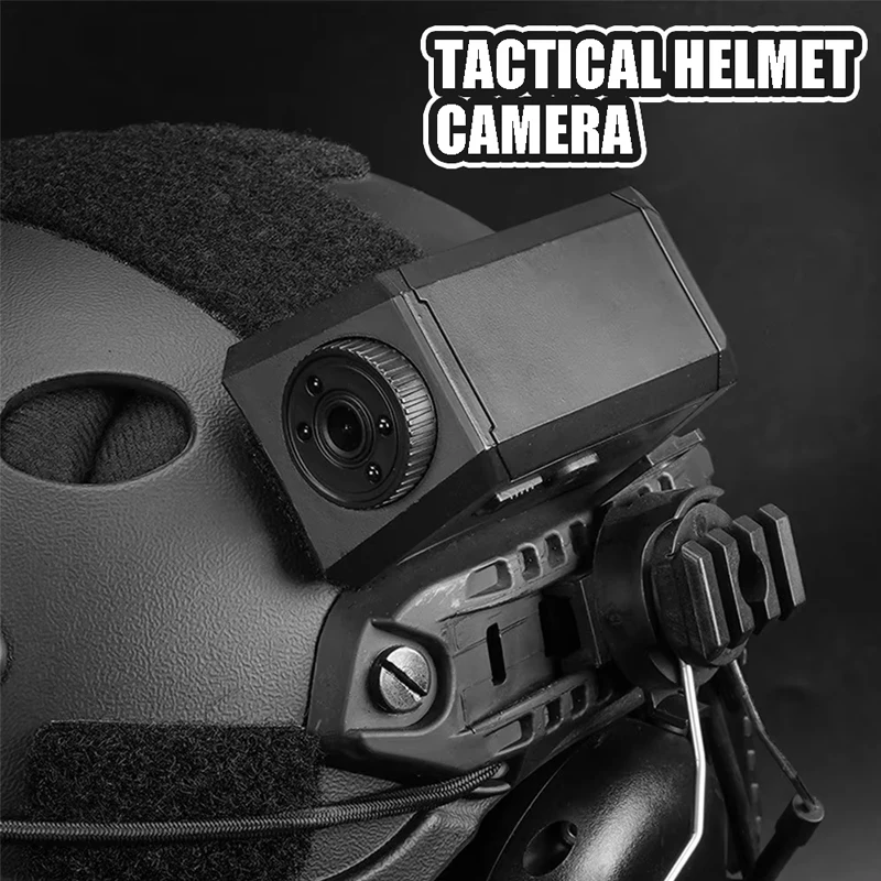 Cámara táctica para casco de caza con gancho, ángulo ajustable, cámara decorativa para casco rápido, vídeo HD de 1080P, montaje superior/lateral - imagen 3