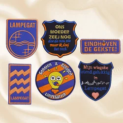 1-6 uds. Parches bordados con emblema de lámpara de Carnaval de Países Bajos, parche de Carnaval de Países Bajos, parches para planchar para ropa, coser DIY