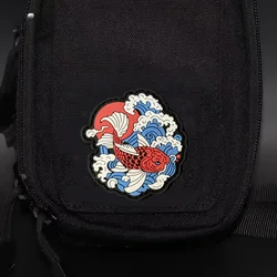 Parche mágico de carpa, insignia de moral táctica, gancho y bucle de PVC, mochila, ropa, accesorios decorativos, pegatina, brazalete