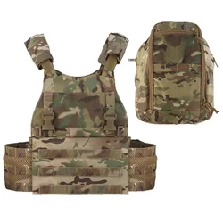 Chaleco táctico portaplacas MOLLE airsoft – Protección y transporte
