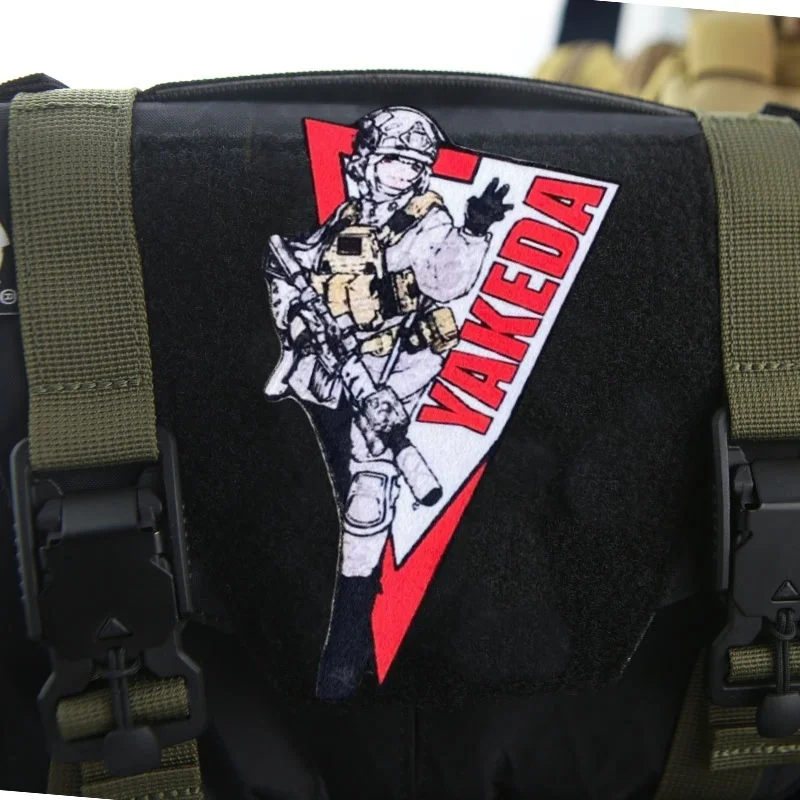 Parche táctico de Anime para ropa, brazalete impreso, insignia de moral, parche militar con gancho, pegatinas para mochila - imagen 4