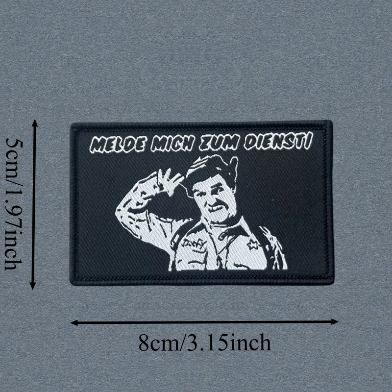 MELDE MICN IUM DIENSTI parche de impresión chaleco táctico gancho y bucle sombreros insignia de moral mochila pegatinas brazalete parches para ropa - imagen 3