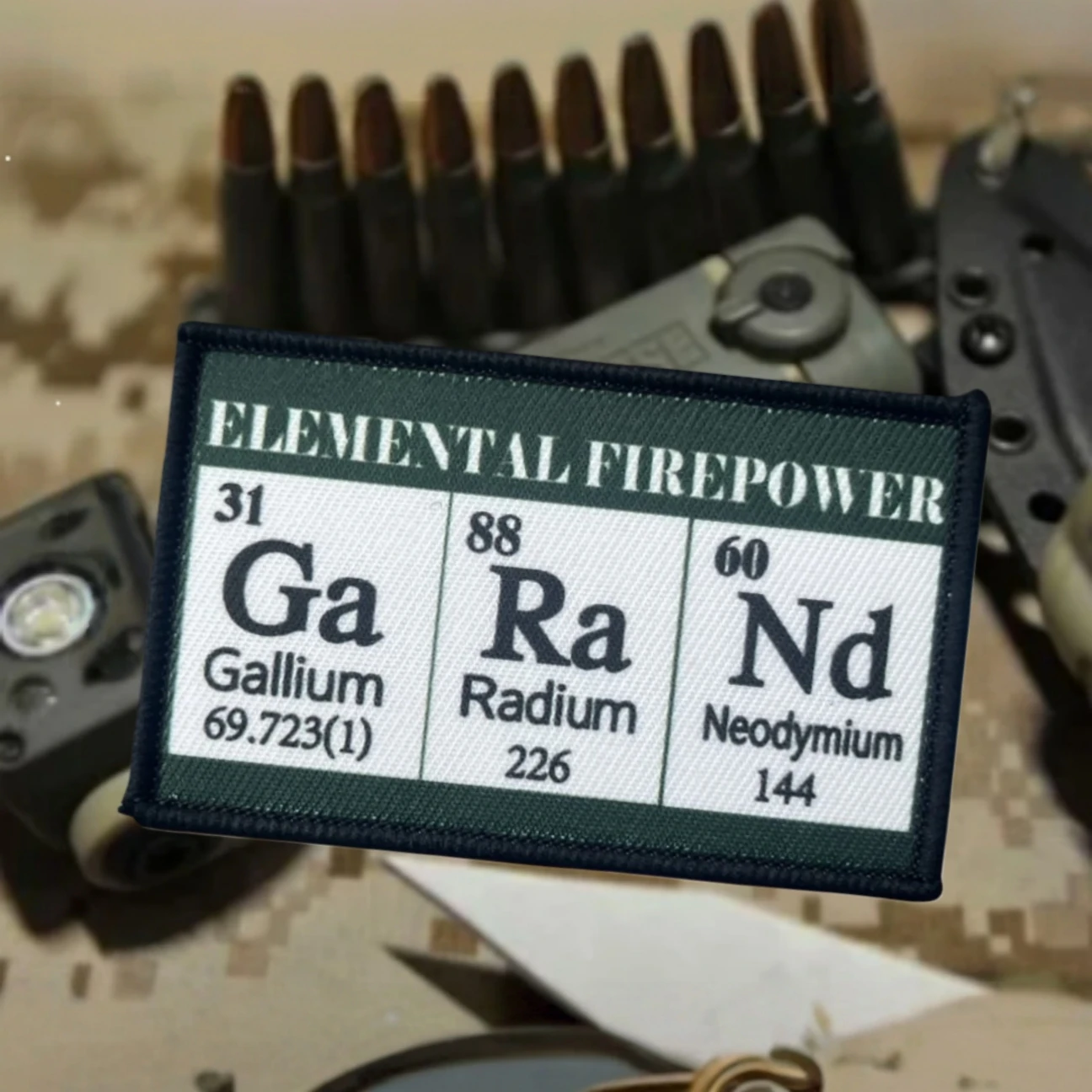 Parches impresos con insignia de moral de poder de fuego elemental para ropa, apliques personalizados militares tácticos, pegatinas para mochila con gancho y bucle - imagen 2