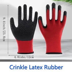 Guantes de látex antideslizantes recubiertos de palma para trabajo