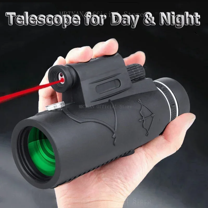 Binoculares potentes HD con Zoom militar, telescopio profesional portátil de largo alcance, Monocular de baja visión nocturna para caza, 50x60 - imagen 3