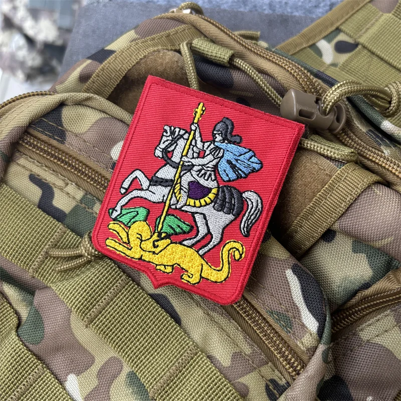 Parche táctico bordado Saint George con gancho para ropa o mochila - imagen 3