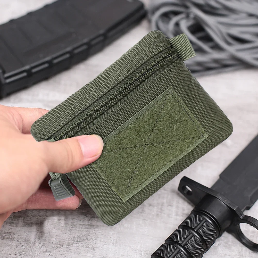 Monederos resistentes al desgaste para acampar al aire libre EDC Molle cartera impermeable portátil viaje cremallera riñonera, bolsa táctica EDC - imagen 2