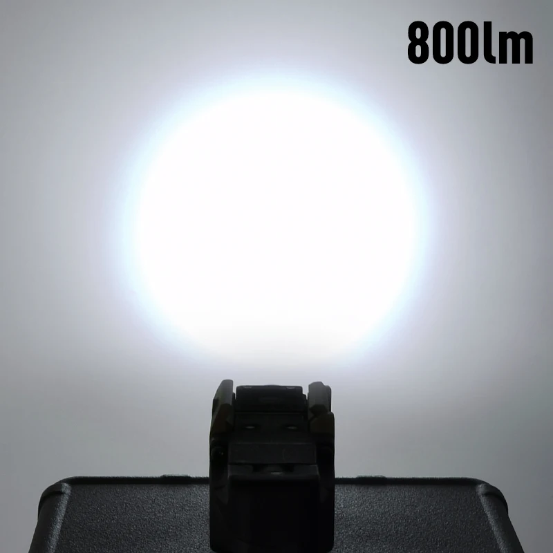 WADSN Mini linterna táctica de Metal 800 lúmenes luz estroboscópica de doble función interruptor de presión arma de caza pistola de exploración lámpara - imagen 3
