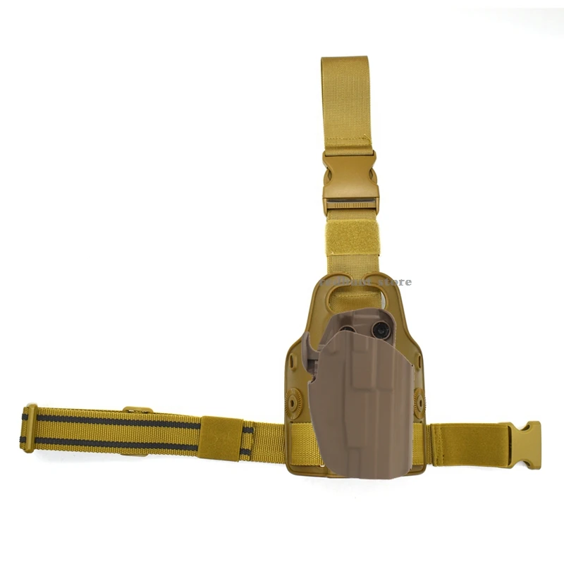 Funda táctica de muslo para mano derecha, funda de pistola de pierna caída de liberación rápida para CS Shooting Glock 38 19 23 H & K USP Compact - imagen 2