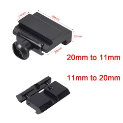 Adaptador Picatinny Weaver 20mm a Cola de Milano 11mm – Perfil Bajo