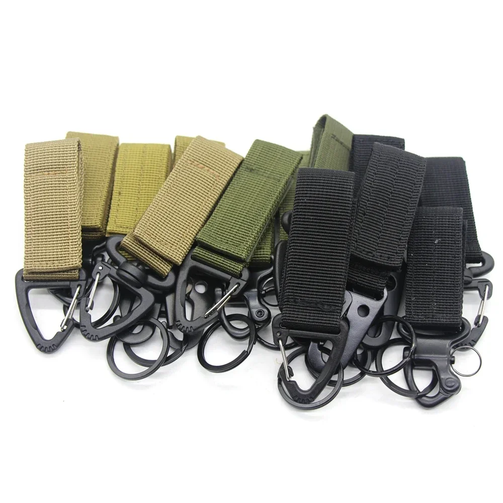 2 unids/set llavero táctico Molle llavero de engranaje cinturón de nailon Molle correas llavero cinturón Molle bolsas mochila Camping caza - imagen 4