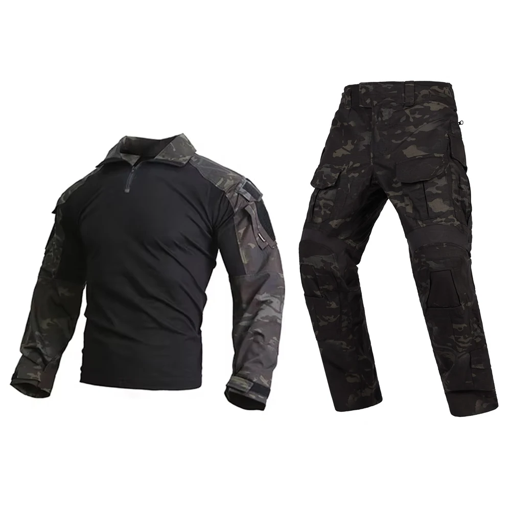 Emersongear-Conjuntos de uniformes de combate tácticos G3, trajes para hombre, camisa de entrenamiento de caza al aire libre, pantalones, Tops, pantalones de carga MCBK, 2017 - imagen 2