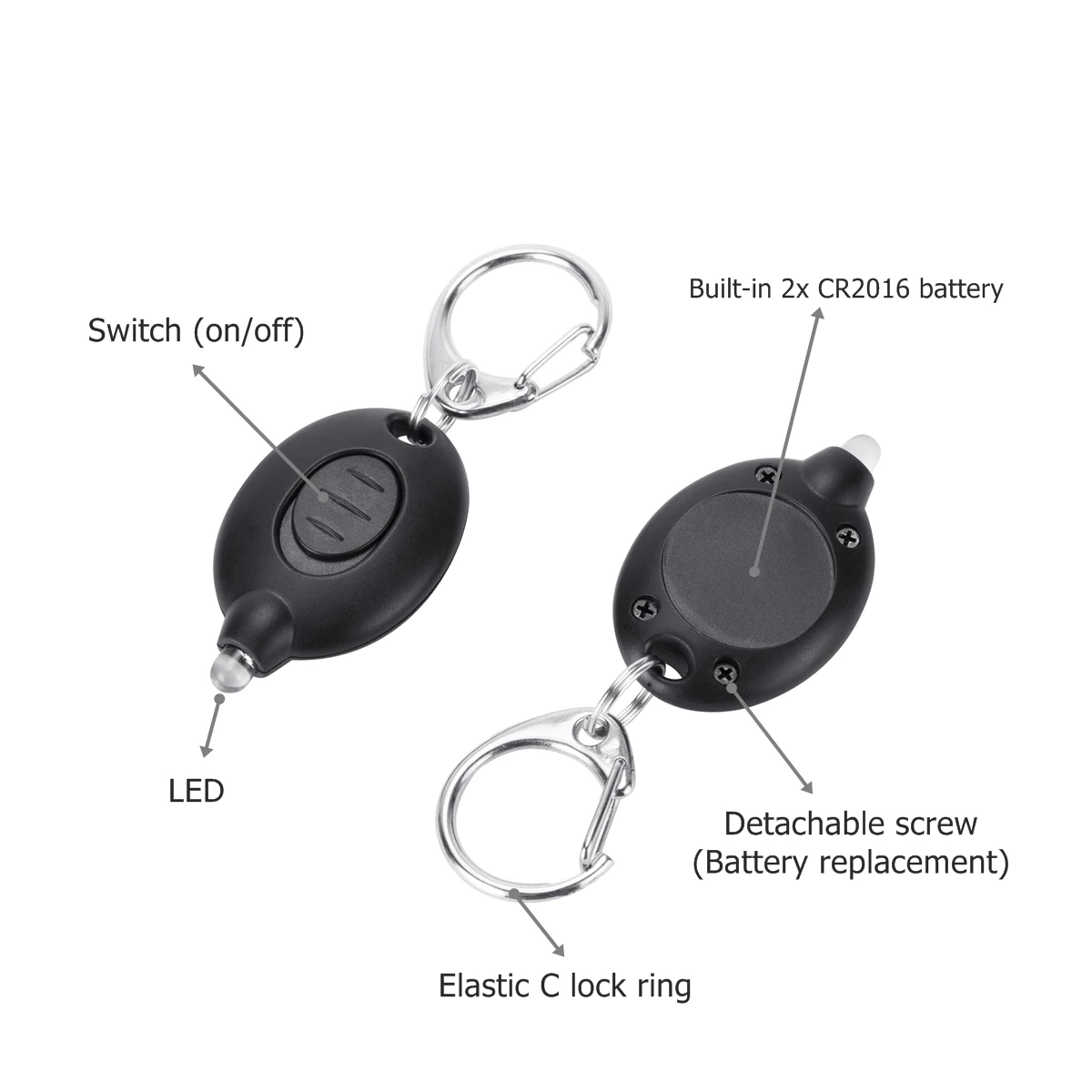 Mini llavero linterna táctico LED de alto brillo para emergencias - imagen 3