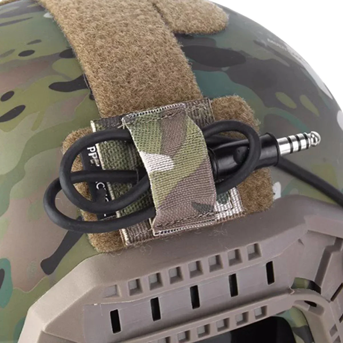 Arnés de cables para auriculares tácticos, pegatina de bucle de gancho, organizador elástico, Cable de intercomunicación para auriculares, correa de recogida, accesorios para chaleco y casco - imagen 2