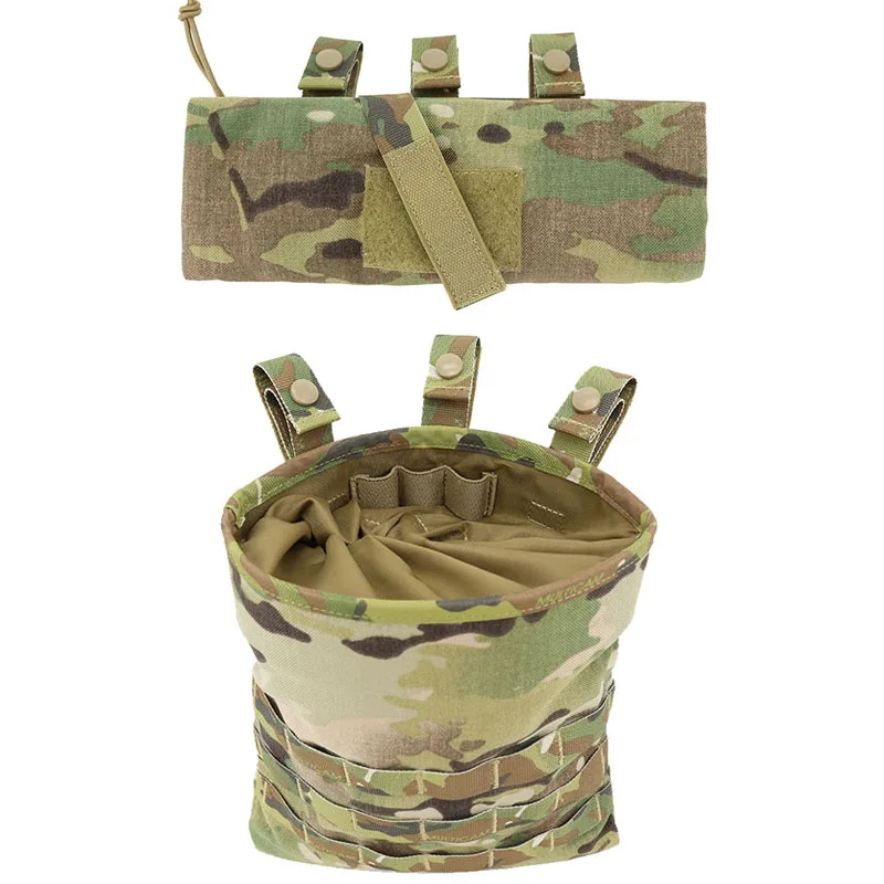Chaleco táctico cintura MOLLE bolsa de basura enrollable, bolsa de reciclaje plegable, bolsa para artículos diversos, al aire libre - imagen 2