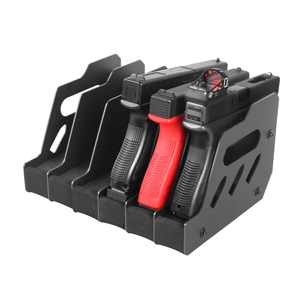 Estante para pistola con 4/6/8 ranuras, soporte para pistola de espuma suave mejorado para pistola, armario seguro, almacenamiento, soporte para pistola, organizador de tiro - imagen 2