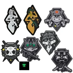 Parche táctico PVC gato morale MOLLE – Insignia para mochila