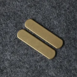 Parches de mango de cuchillo plegables de latón de cobre rojo, escamas para cuchillos del ejército suizo Wenger de 65mm, piezas de accesorios de fabricación de bricolaje, lavado de piedra