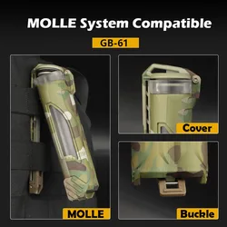 Caja táctica MOLLE para baterías 18650 CR123 AA/AAA