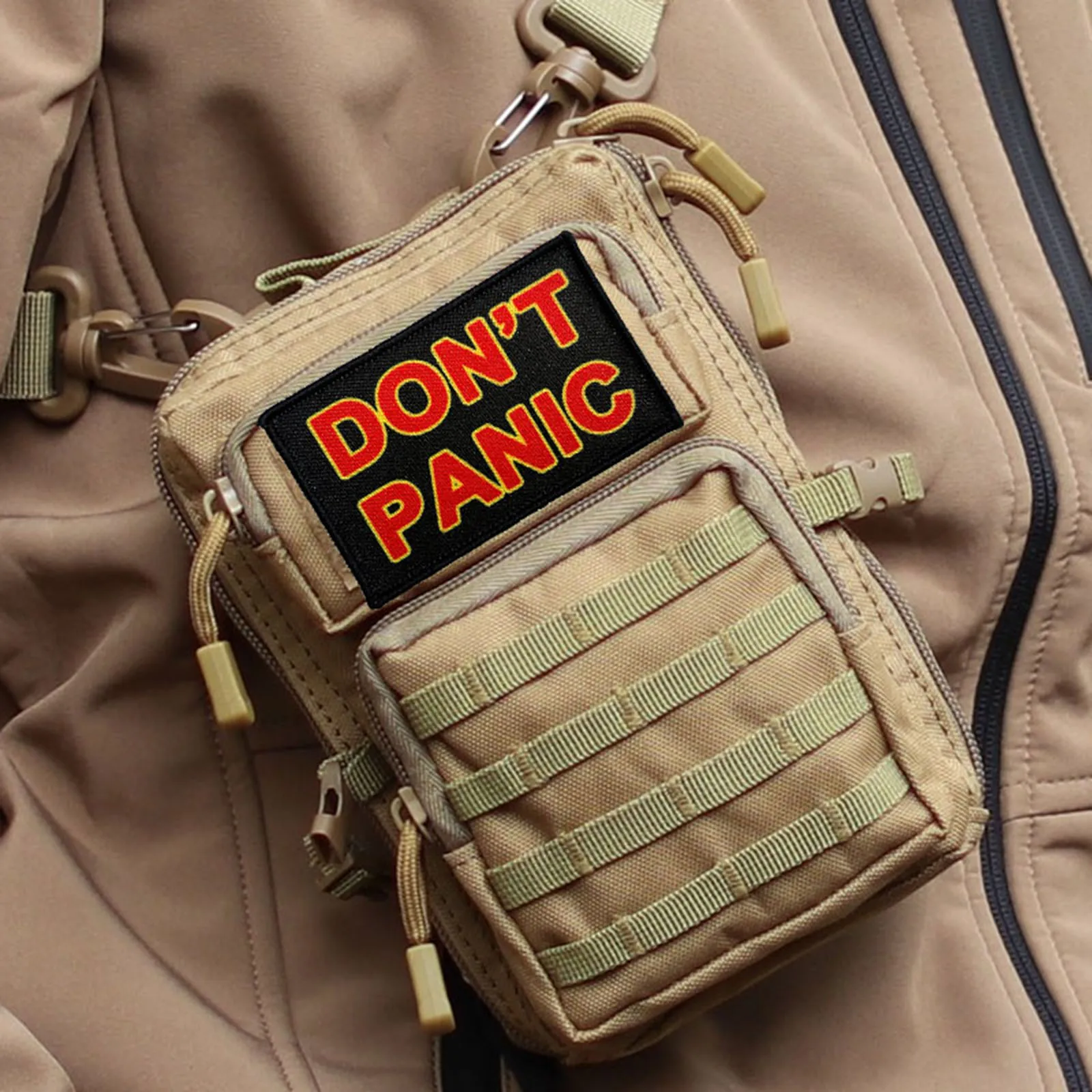 Parche táctico DON'T PANIC, parches divertidos de gancho y bucle, insignia de moral, brazalete del ejército militar, pegatinas para mochila - imagen 5