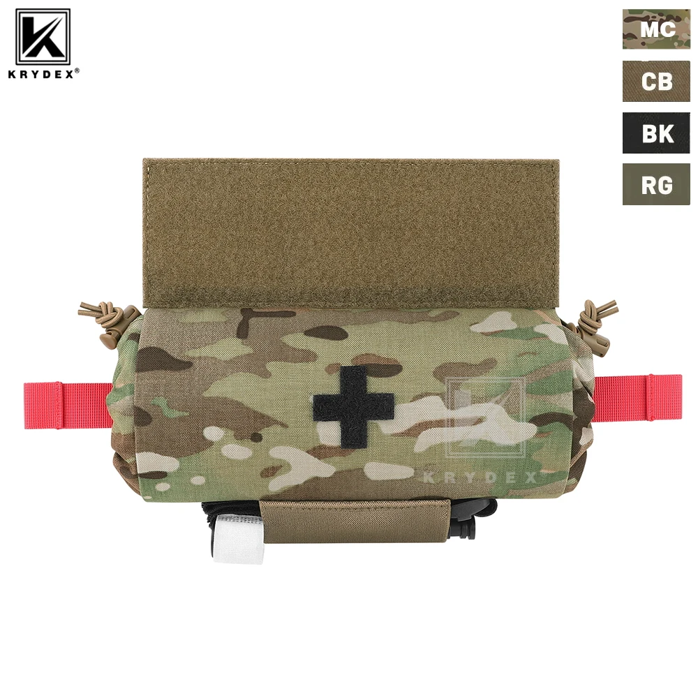 KRYDEX-bolsa táctica para primeros auxilios para traumatismos, bolsa enrollable para medicamentos, EMT IFAK, bolsa de descarga colgante para chaleco, aparejo de pecho - imagen 2
