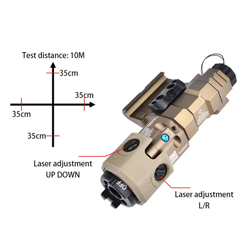WADSN-mira táctica de punto rojo OGL, potente puntero láser verde y azul, equipo de supervisión Airsofty, óptica de caza PEQ15 - imagen 4