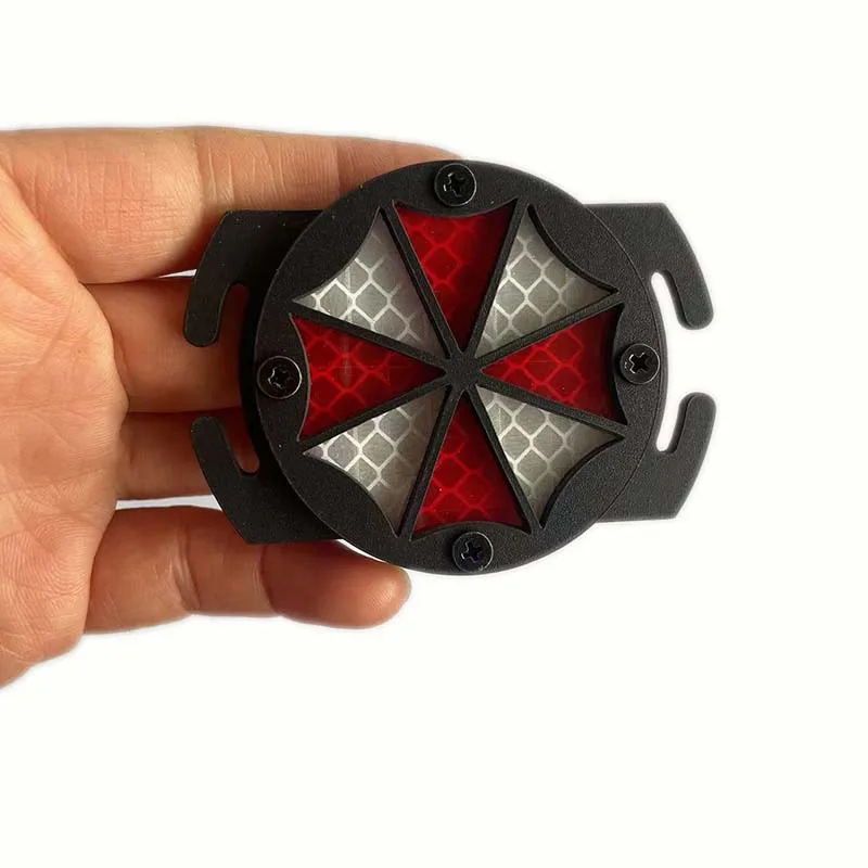 Paraguas, tipo sangre, radiación nuclear, equipo táctico de ojos de gato que brilla en la noche, parche de tira de marca de seguridad para identificación Molle para exteriores - imagen 4