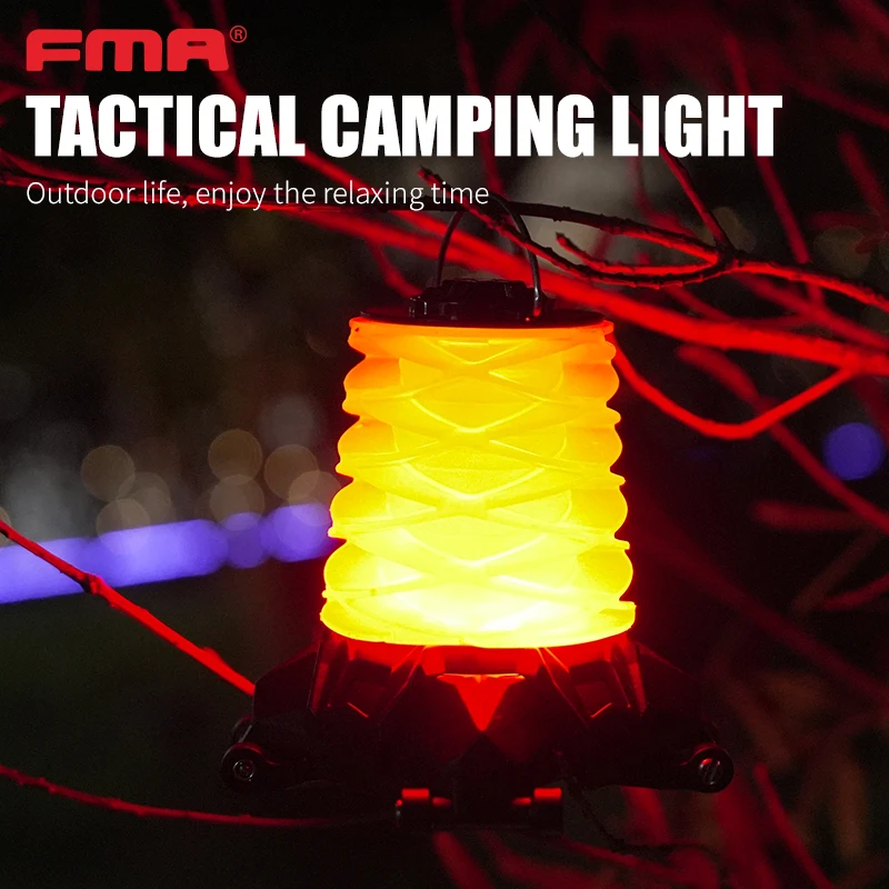 Lámpara de Camping FMA, linterna LED plegable táctica versátil, roja y blanca, para aventuras al aire libre, actividades de montañismo TB1490 - imagen 3