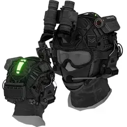 Casco Airsoft con auriculares tácticos HD y gafas – Set cosplay tiro