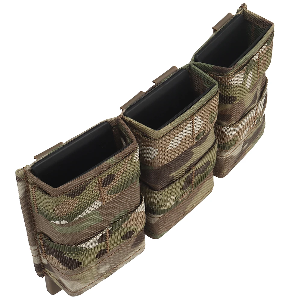 Chaleco táctico Panel frontal 5,56, bolsa Triple para revistas (mediana), sistema Molle con abrazaderas Kydex para bolsas Airsoft M4 AR15 MAG - imagen 4
