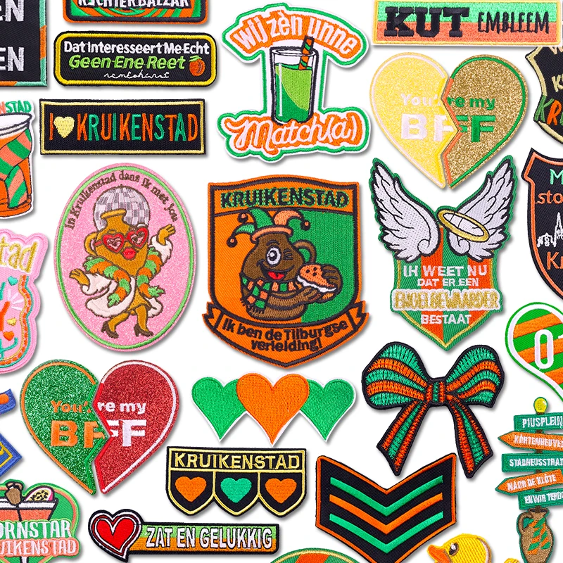 Parches bordados con emblema de Kruikenstad, gorros de uniforme DIY, insignias para coser, parches para planchar para ropa, parche de Carnaval de Países Bajos, 2026 - imagen 2