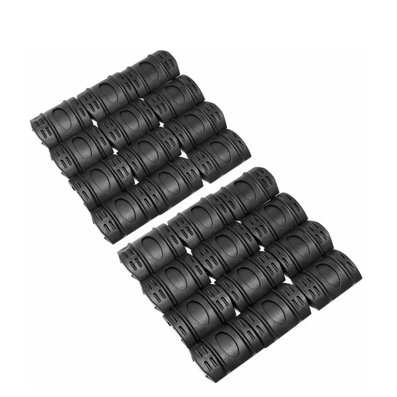 12 Uds. Cubiertas universales de riel de goma, protectores de guardamanos de alta resistencia, cubiertas de protección táctica, para caza, accesorios para armas de juguete - imagen 4